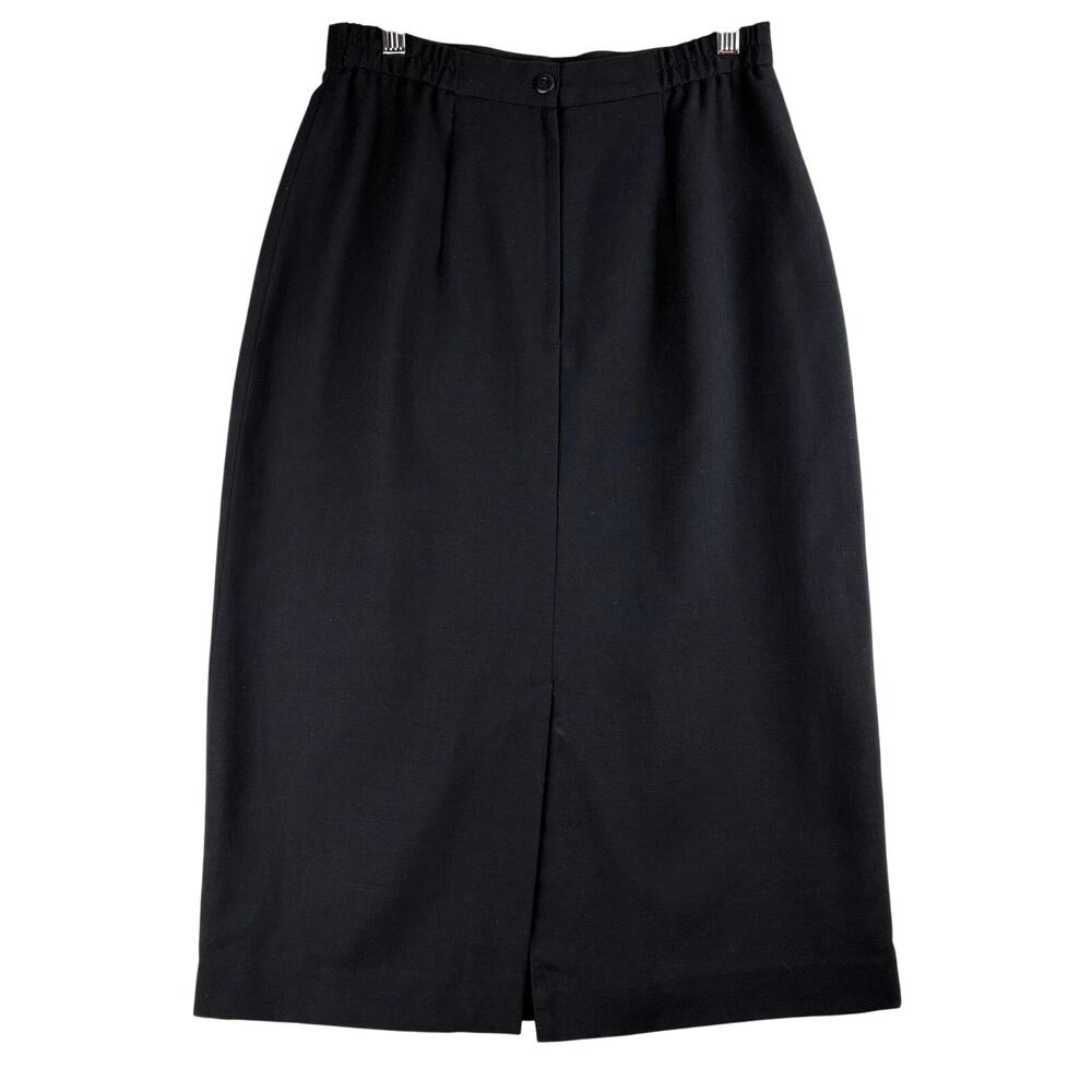 Vintage Joan Leslie Black Pencil Skirt Fully Lined Womens XS/SM Guatemala Career